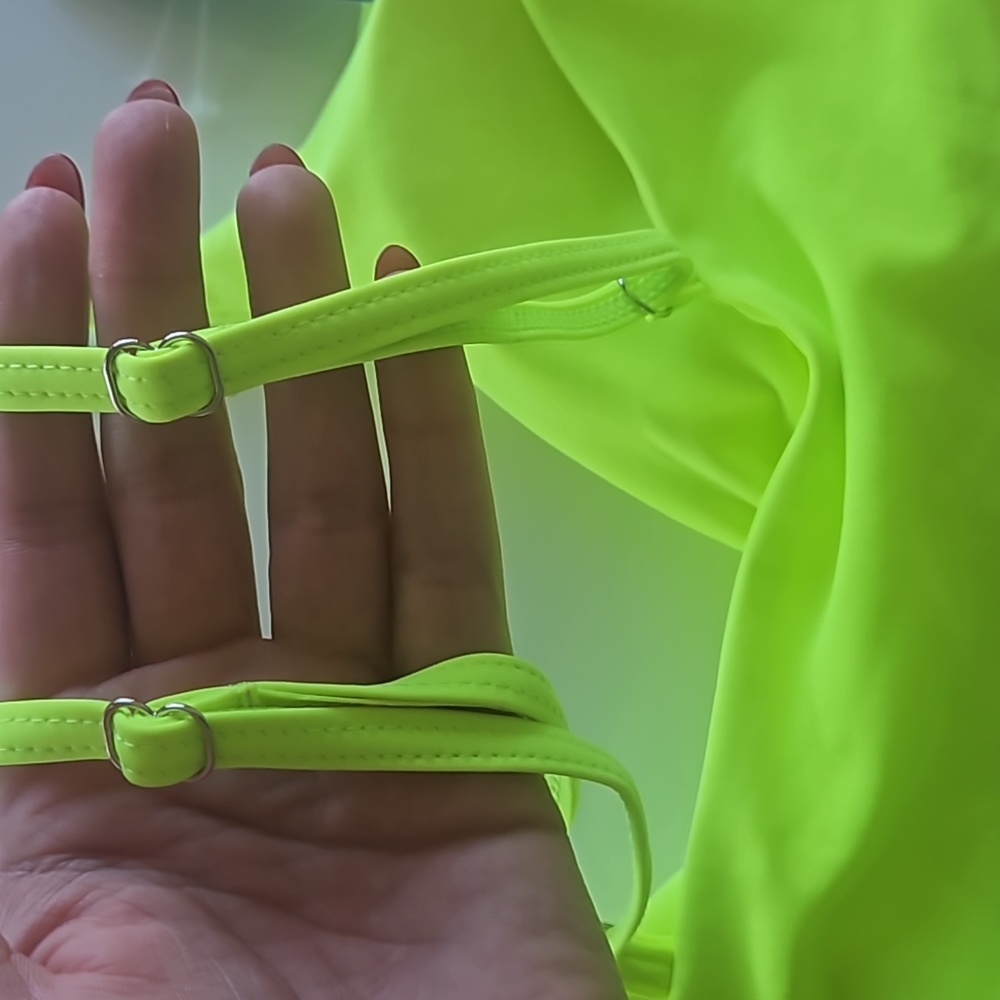 NWT Blooming Jelly | Retro High Waisted Bikini Set Bright Yellow | Womens Medium - Picture 8 of 10